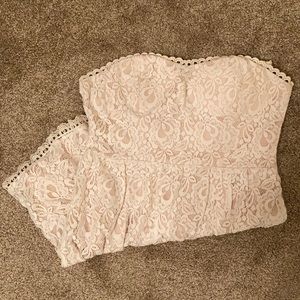 White Cream Lace Dress